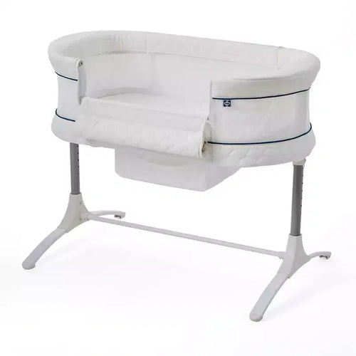 2-in-1 Bassinet & Bedside Sleeper: Adjustable Height, Storage Bin/Shelf, Steel Frame