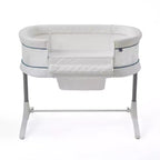 2-in-1 Bassinet & Bedside Sleeper: Adjustable Height, Storage Bin/Shelf, Steel Frame
