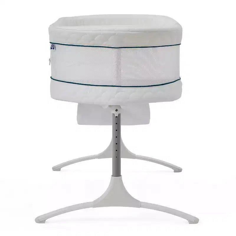 2-in-1 Bassinet & Bedside Sleeper: Adjustable Height, Storage Bin/Shelf, Steel Frame