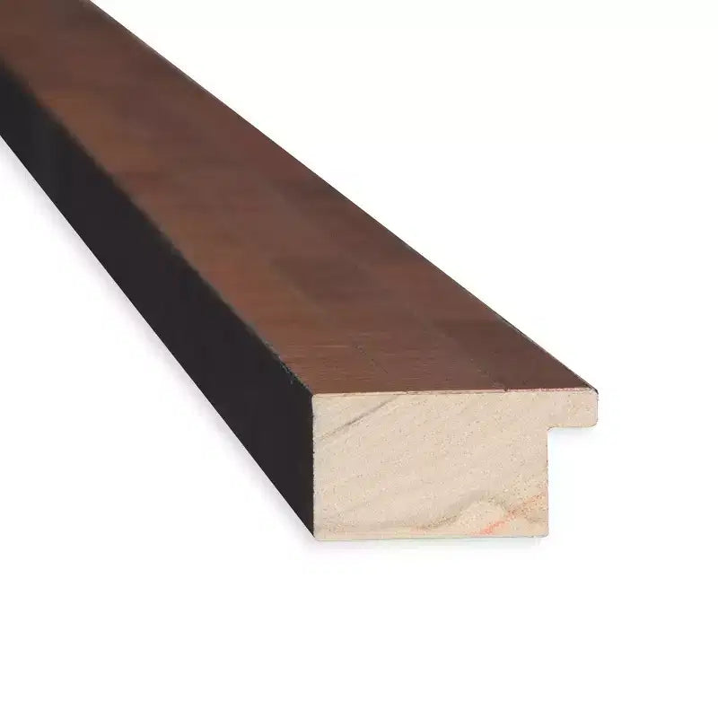 38.5" x 26.5" Non-Beveled Wood Bathroom Wall Mirror Light Pecan Brown - Wall Mounted, Includes Hardware