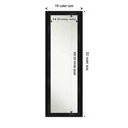 18" x 52" Non-Beveled Full Length Door & Wall Mirror with Black Narrow Frame
