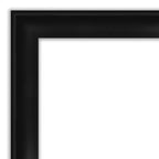 18" x 52" Non-Beveled Full Length Door & Wall Mirror with Black Narrow Frame