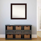 31" x 31" Non-Beveled Coffee Bean Brown Wall Mirror