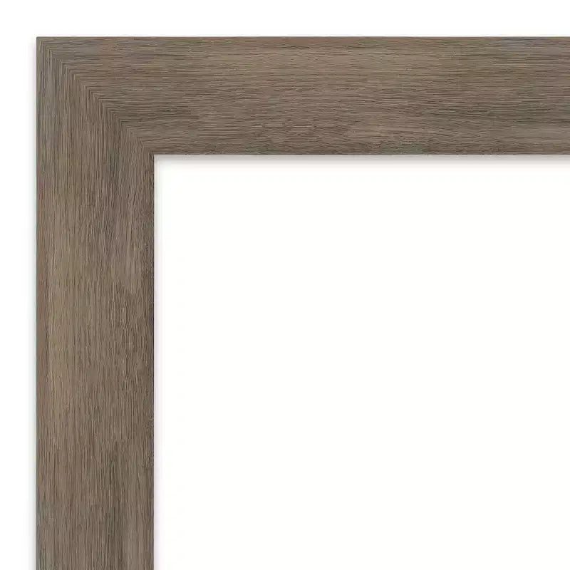 43" x 32" Non-Beveled Wood Wall Mirror - Modern Rectangular Design, Includes Mounting Hardware