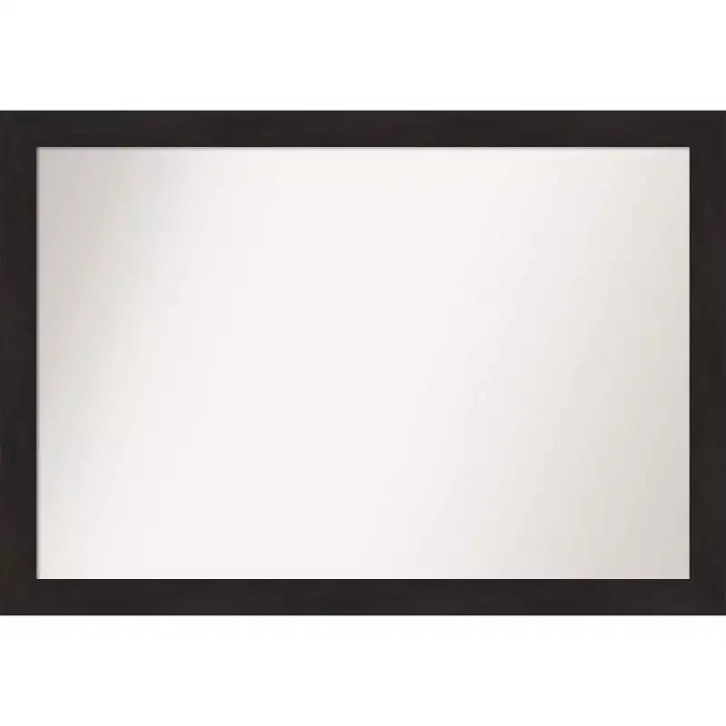 40"x28" Non-Beveled Furniture Narrow Bathroom Wall Mirror Espresso - Amanti Art: Includes Mounting Hardware
