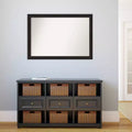 40"x28" Non-Beveled Narrow Bathroom Wall Mirror Espresso