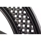 24"x36" Rattan Arch Mirror Matte Black - Modern Style, No Assembly, Wall Mounted