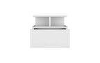 Wall-Mounted Floating Nightstand with 2-Tier Shelf and Drawer