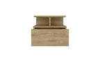 Wall-Mounted Floating Nightstand with 2-Tier Shelf and Drawer