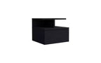 Wall-Mounted Floating Nightstand with 2-Tier Shelf and Drawer