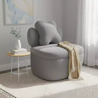 Teddy Bear Accent Chair, Fluffy Boucle Upholstered Cloud-Shaped Armchair, Cute Single Sofa for Bedroom or Living Room, Cozy Fluffy Chair