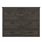 Full Size Murphy Bed Cabinet, Foldable Platform Bed Frame with Storage Drawer