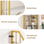 Tall Corner Bookshelf, L-Shaped 5/7 Tier Bookcase with Metal Frame, Space-Saving Design