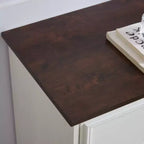 6 Drawer Wood Chest of Drawers with Storage, Tall Nightstand, Side End Table, Free-Standing Storage Cabinet for Bedroom