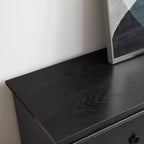 6 Drawer Wood Chest of Drawers with Storage, Tall Nightstand, Side End Table, Free-Standing Storage Cabinet for Bedroom