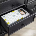 6 Drawer Wood Chest of Drawers with Storage, Tall Nightstand, Side End Table, Free-Standing Storage Cabinet for Bedroom