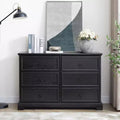 6 Drawer CabinetWood Chest of Drawers with Storage, Tall Nightstand, Side End Table, Accent Free-Standing Storage Cabinet for Bedroom