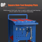 35-Slot CNC Tool Storage Cart with Wheels & Drawers, Heavy-Duty Steel Mobile Organizer for Machine Shop & Workshop