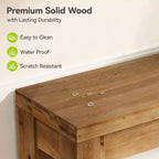 43.3-Inch Solid Wood Console Table, Farmhouse 2-Tier Entryway Table, Narrow Sofa Table Behind Couch for Living Room, Hallway, Foyer