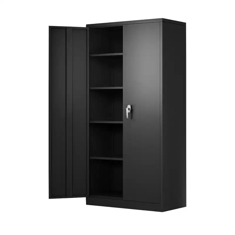 Double Door Lockable Metal Storage Cabinet for Home Office Garage