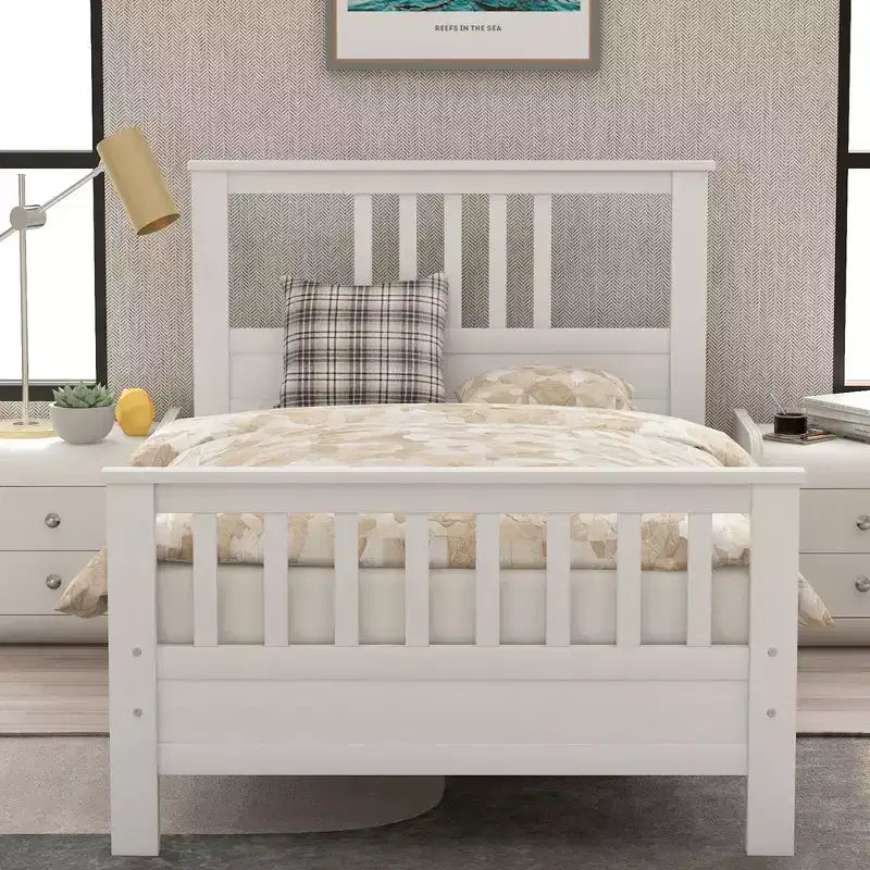 Twin/Full Size Platform Bed with Headboard and Footboard