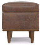 26 inch Wide Transitional Contemporary Rectangle Storage Ottoman