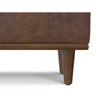 26 inch Wide Transitional Contemporary Rectangle Storage Ottoman