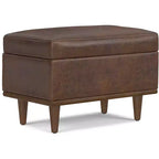 Pearl 26 inch Wide Transitional Contemporary Rectangle Table Ottoman