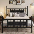 Bed Frame with Headboard, Metal Platform Bed Frame with Under-Bed Storage, Metal Slats Support, No Box Spring Needed, Noise Free
