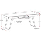 Modern Industrial 72 inch Wide Large Desk
