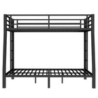Metal Bunk Bed, Twin XL/Full XL Over Queen, Heavy-Duty Steel Frame, Space-Saving, No Box Spring Needed, Black