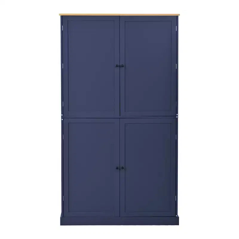 Freestanding Kitchen Pantry Storage Cabinet with 2 Drawers and 8 Door Shelves