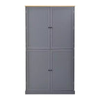 Freestanding Kitchen Pantry Storage Cabinet with 2 Drawers and 8 Door Shelves