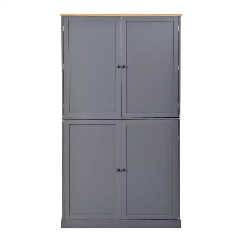 Freestanding Kitchen Pantry Storage Cabinet with 2 Drawers and 8 Door Shelves