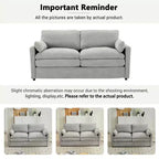 68.1" Cozy Upholstered Loveseat Sofa – Double Cushion Couch for Living Room, Light Gray