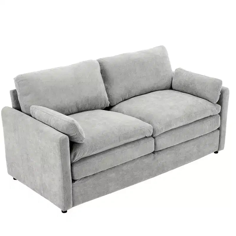 68.1" Cozy Upholstered Loveseat Sofa – Double Cushion Couch for Living Room, Light Gray