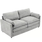 68.1" Cozy Upholstered Loveseat Sofa – Double Cushion Couch for Living Room, Light Gray