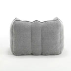 Bean Bag Chair with High-Resilient Foam, Square Lazy Sofa with Footstool for Adults