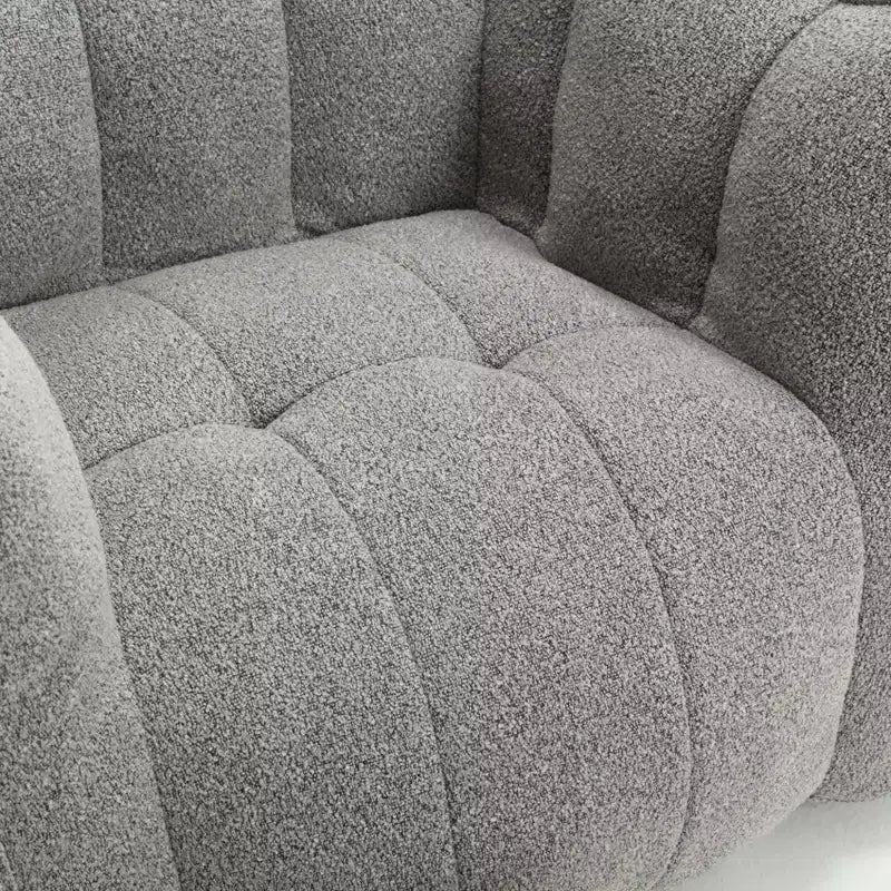 Bean Bag Chair with High-Resilient Foam, Square Lazy Sofa with Footstool for Adults