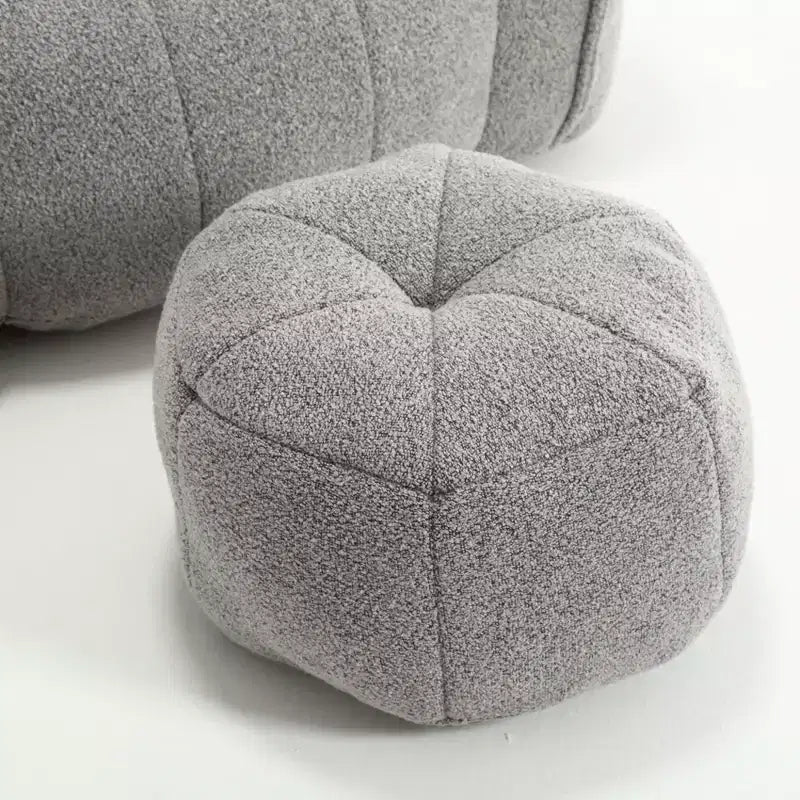 Bean Bag Chair with High-Resilient Foam, Square Lazy Sofa with Footstool for Adults
