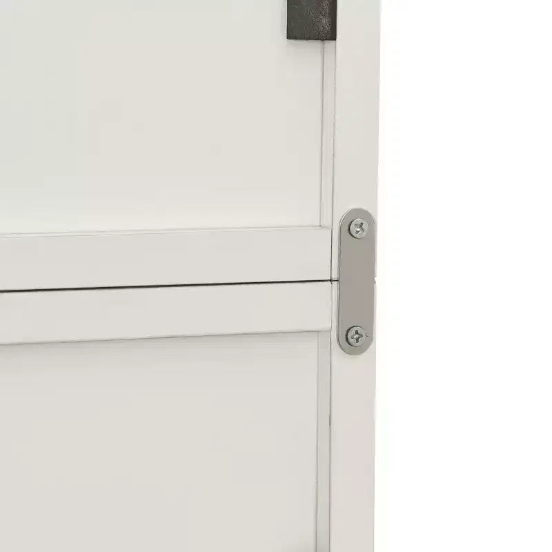 8-Tier Media Tower Rack - White MDF, Adjustable Shelves