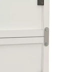 8-Tier Media Tower Rack - White MDF, Adjustable Shelves