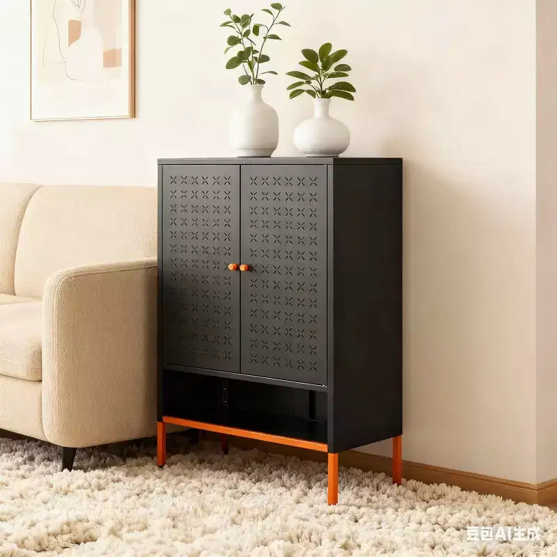 Magnetic Adjustable Shelf Shoe Cabinet, 3-Position Height for 17-32cm Footwear