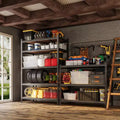 Heavy Duty 5-Tier Metal Storage Shelf, Adjustable Steel Shelving Rack for Garage, Warehouse & Basement