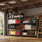 Heavy Duty 5-Tier Metal Storage Shelf, Adjustable Steel Shelving Rack for Garage, Warehouse & Basement