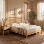 Queen/King Size Minimalist Platform Bed Frame with Headboard