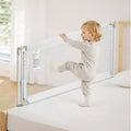 Toddler Bed Rail, Kids Beds Guard Rail with Reinforced Iron Pipe and Oxford Cloth, Adjustable Height Bed Side Railing, 1 Piece, Gray