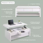 Lift Top Coffee Table with Storage, 47" Modern Coffee Table with Hidden Compartment