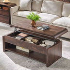 Lift Top Coffee Table with Storage, 47 Modern Coffee Table with Hidden Compartment, Wood Rectangle Center Table for Living Room, Home Office
