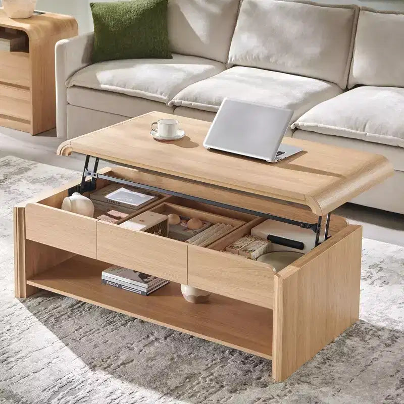 Lift Top Coffee Table with Storage, 47" Modern Coffee Table with Hidden Compartment